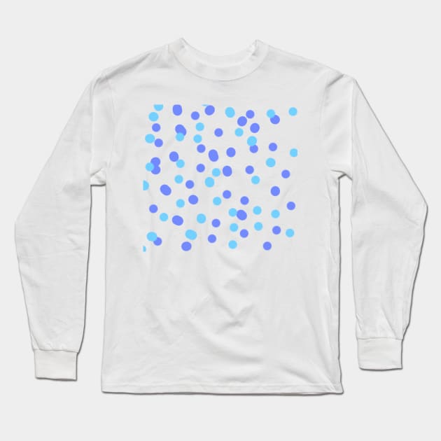 Blur purple polka dots art background Long Sleeve T-Shirt by Simplecooldesignss